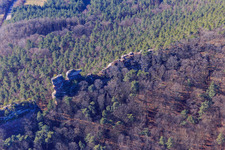 Kletterfelsen Geiersteine im Wasgau in Lug im Bundesland Rheinland-Pfalz, Deutschland