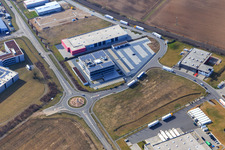 Industriegebiet Im Speyerer Tal mit  ITK Engineering GmbH und Resinnovation GmbH in Rülzheim im Bundesland Rheinland-Pfalz, Deutschland