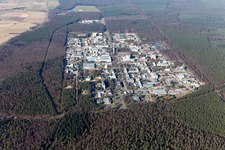 Leopoldshafen, KIT Campus Nord in Eggenstein-Leopoldshafen im Bundesland Baden-Württemberg, Deutschland aus der Luft betrachtet