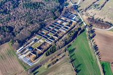 Luftbild von Standortschießanlage Bruchsal im Ortsteil Obergrombach im Bundesland Baden-Württemberg, Deutschland