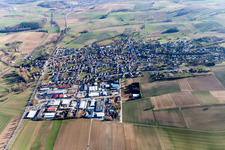 Helmsheim von Norden in Bruchsal im Bundesland Baden-Württemberg, Deutschland