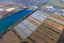 Betonsee mit Betonwerk Fehr Technologies im Ortsteil Wiesental in Waghäusel im Bundesland Baden-Württemberg, Deutschland