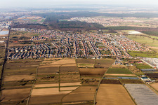 Wiesental von Süden in Waghäusel im Bundesland Baden-Württemberg, Deutschland