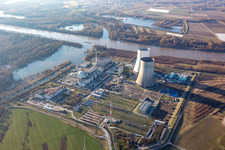 Philippsburg im Bundesland Baden-Württemberg, Deutschland von oben gesehen