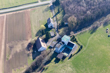 Mertzwiller im Bundesland Bas-Rhin, Frankreich aus der Vogelperspektive