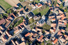 Schrägluftbild von Schwindratzheim im Bundesland Bas-Rhin, Frankreich