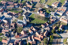 Schwindratzheim im Bundesland Bas-Rhin, Frankreich aus der Luft