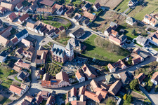 Schwindratzheim im Bundesland Bas-Rhin, Frankreich von oben gesehen