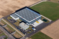 Mommenheim im Bundesland Bas-Rhin, Frankreich aus der Luft betrachtet