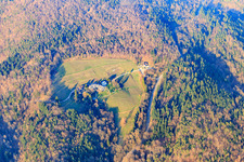 Luftbild von Klostergut Fremersberg, Klosterschänke in Sinzheim im Bundesland Baden-Württemberg, Deutschland