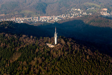 Sendemast auf dem Fremersberg in Baden-Baden im Bundesland Baden-Württemberg, Deutschland