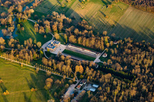 Luftbild von Schloß Favorite bei Förch in Rastatt im Bundesland Baden-Württemberg, Deutschland