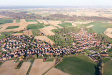 Hunspach im Bundesland Bas-Rhin, Frankreich von oben