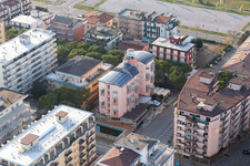 Schrägluftbild von Jesolo im Bundesland Metropolitanstadt Venedig, Italien