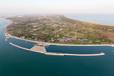 Punta Sabbioni im Bundesland Venetien, Italien aus der Drohnenperspektive