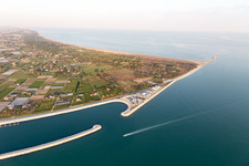 Punta Sabbioni im Bundesland Venetien, Italien von einer Drohne aus