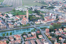 Jesolo im Bundesland Metropolitanstadt Venedig, Italien aus der Luft betrachtet