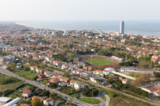 Luftaufnahme von Case Lontani im Bundesland Emilia-Romagna, Italien