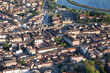 Luftbild von Comacchio im Bundesland Ferrara, Italien