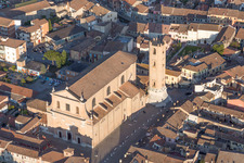 Comacchio im Bundesland Ferrara, Italien vom Flugzeug aus