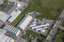 Gebäude und Produktionshallen auf dem Werksgelände der Soprema Srl - Efyos in Zona Industriale Ponte Rosso in Friuli-Venezia Giulia in San Vito al Tagliamento im Bundesland Pordenone, Italien