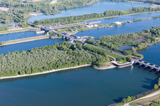 Rheinschleusse Iffezheim in Roppenheim im Bundesland Bas-Rhin, Frankreich