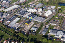 Luftaufnahme von Bühl, Industriegebiet West im Ortsteil Vimbuch im Bundesland Baden-Württemberg, Deutschland