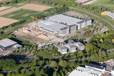 Luftbild von Industriegebiet Bußmatten Baustelle LUK in Bühl im Bundesland Baden-Württemberg, Deutschland