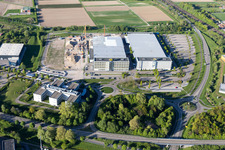 Industriegebiet Bußmatten Baustelle LUK in Bühl im Bundesland Baden-Württemberg, Deutschland von oben