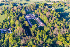 Schloß Favorite bei Förch in Rastatt im Bundesland Baden-Württemberg, Deutschland von oben