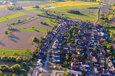 Luftbild von Dorfansicht aus Südosten im Ortsteil Förch in Rastatt im Bundesland Baden-Württemberg, Deutschland