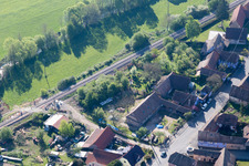 Uttenhoffen im Bundesland Bas-Rhin, Frankreich von oben gesehen