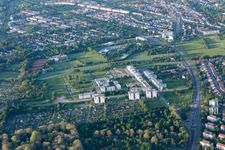 Ortsteil Rintheim in Karlsruhe im Bundesland Baden-Württemberg, Deutschland von oben gesehen