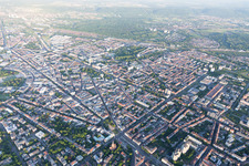 Kaiserstraße Amalienstr, Reinhold-Frank Straße im Ortsteil Innenstadt-West in Karlsruhe im Bundesland Baden-Württemberg, Deutschland