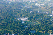 Luftaufnahme von Karlsruhe, Stadion im Ortsteil Innenstadt-Ost im Bundesland Baden-Württemberg, Deutschland