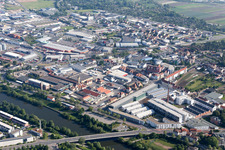 Luftbild von Margaretendamm in Bamberg im Bundesland Bayern, Deutschland