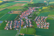 Dorf - Ansicht aus Westen im Ortsteil Egenhausen in Werneck im Bundesland Bayern, Deutschland