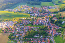Luftbild von Ortsansicht aus Süden in Rentweinsdorf im Bundesland Bayern, Deutschland