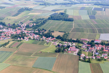 Steinseltz im Bundesland Bas-Rhin, Frankreich vom Flugzeug aus