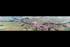 Luftbild von Panorama in Steinseltz im Bundesland Bas-Rhin, Frankreich