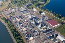 Luftaufnahme von Lauterbourg, Hafen im Bundesland Bas-Rhin, Frankreich