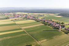 Schleithal im Bundesland Bas-Rhin, Frankreich aus der Luft betrachtet