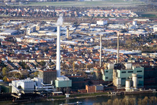 Luftbild von GKM von Süden im Ortsteil Neckarau in Mannheim im Bundesland Baden-Württemberg, Deutschland