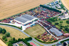 Talcy im Bundesland Loir-et-Cher, Frankreich aus der Drohnenperspektive