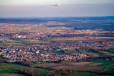 Rohrhof von Nordwesten in Brühl im Bundesland Baden-Württemberg, Deutschland