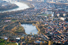 Luftbild von Stollenwörthweier im Ortsteil Niederfeld in Mannheim im Bundesland Baden-Württemberg, Deutschland