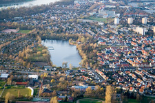 Luftaufnahme von Stollenwörthweier im Ortsteil Niederfeld in Mannheim im Bundesland Baden-Württemberg, Deutschland
