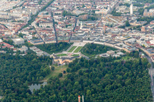 Luftbild von Karlsruhe Schloßpark im Ortsteil Innenstadt-West im Bundesland Baden-Württemberg, Deutschland