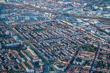 Ortsteil von Süden im Ortsteil Almenhof in Mannheim im Bundesland Baden-Württemberg, Deutschland