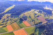 Golfplatz des Golf- und Landclub Haghof e.V im Ortsteil Breitenfürst in Welzheim im Bundesland Baden-Württemberg, Deutschland